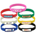 Silicone Wristband with Narrow Vibraprint Patch